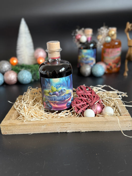 Präsentkorb Glitzer Berry Berry Blue mit Herz